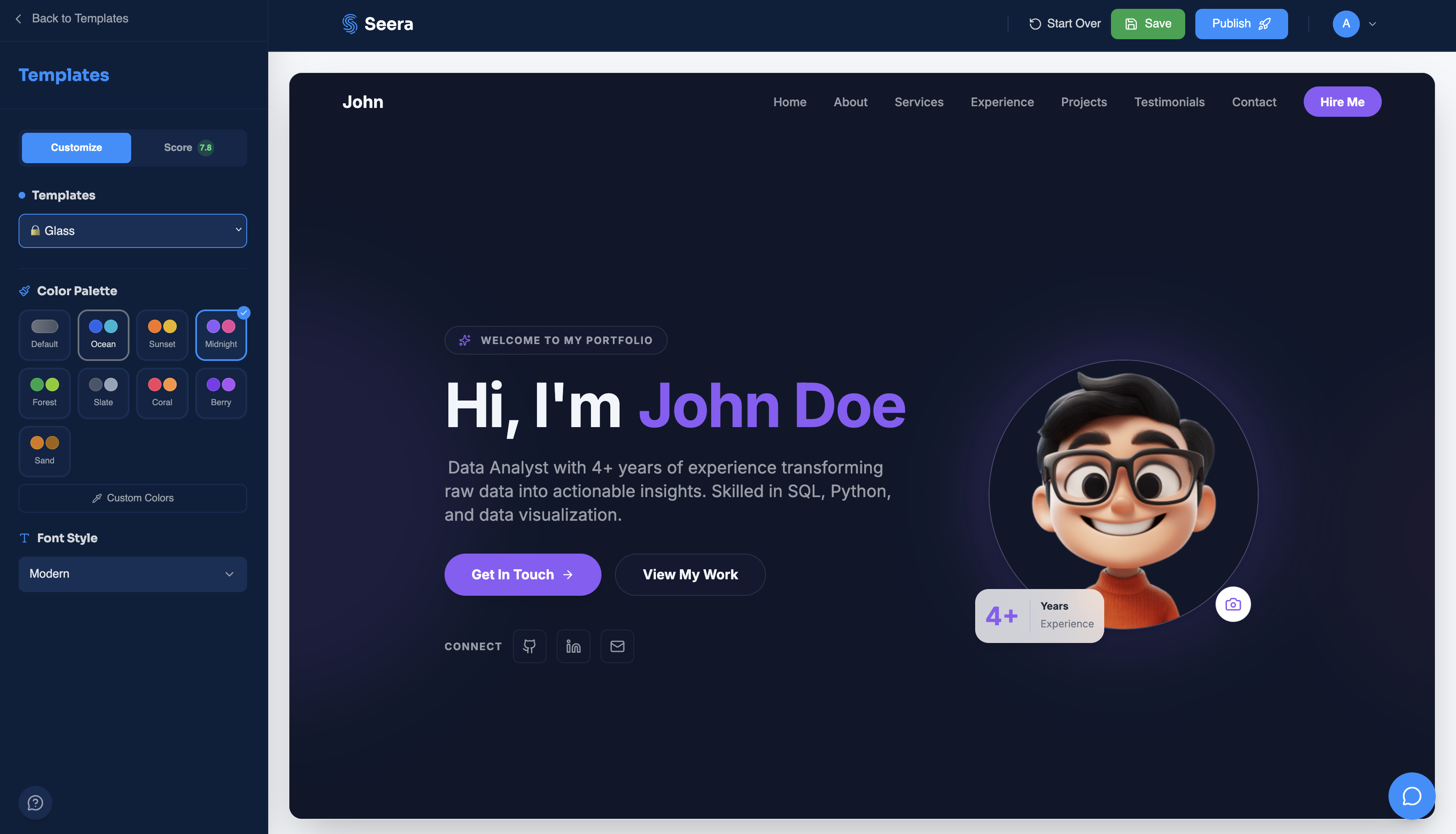 Seera AI Portfolio Builder — Resume to Live Website in 60 Seconds