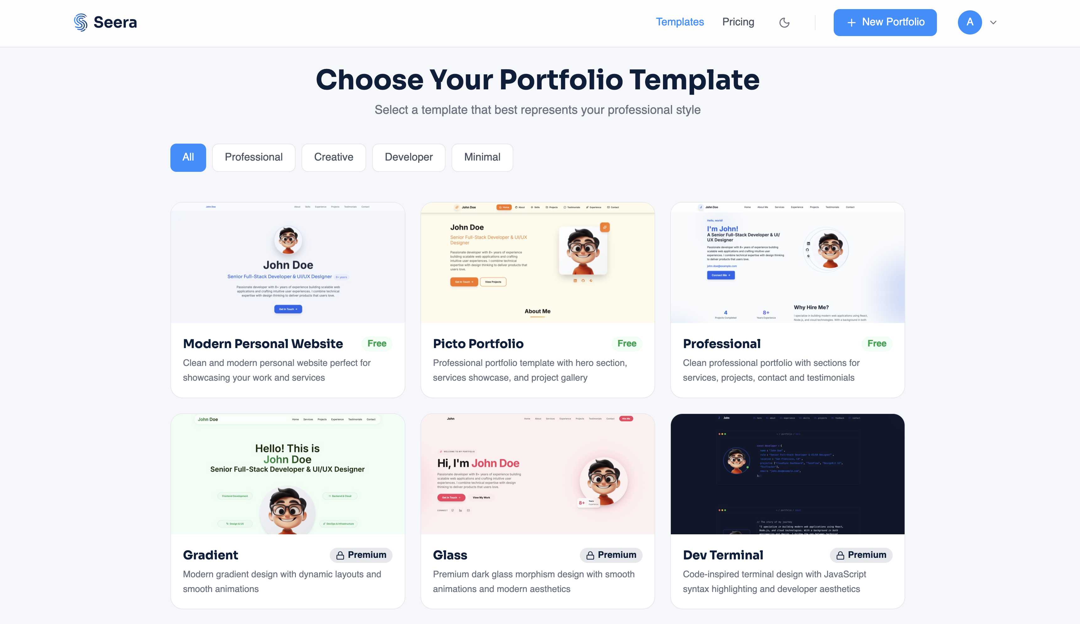 Seera AI Portfolio Builder — Resume to Live Website in 60 Seconds