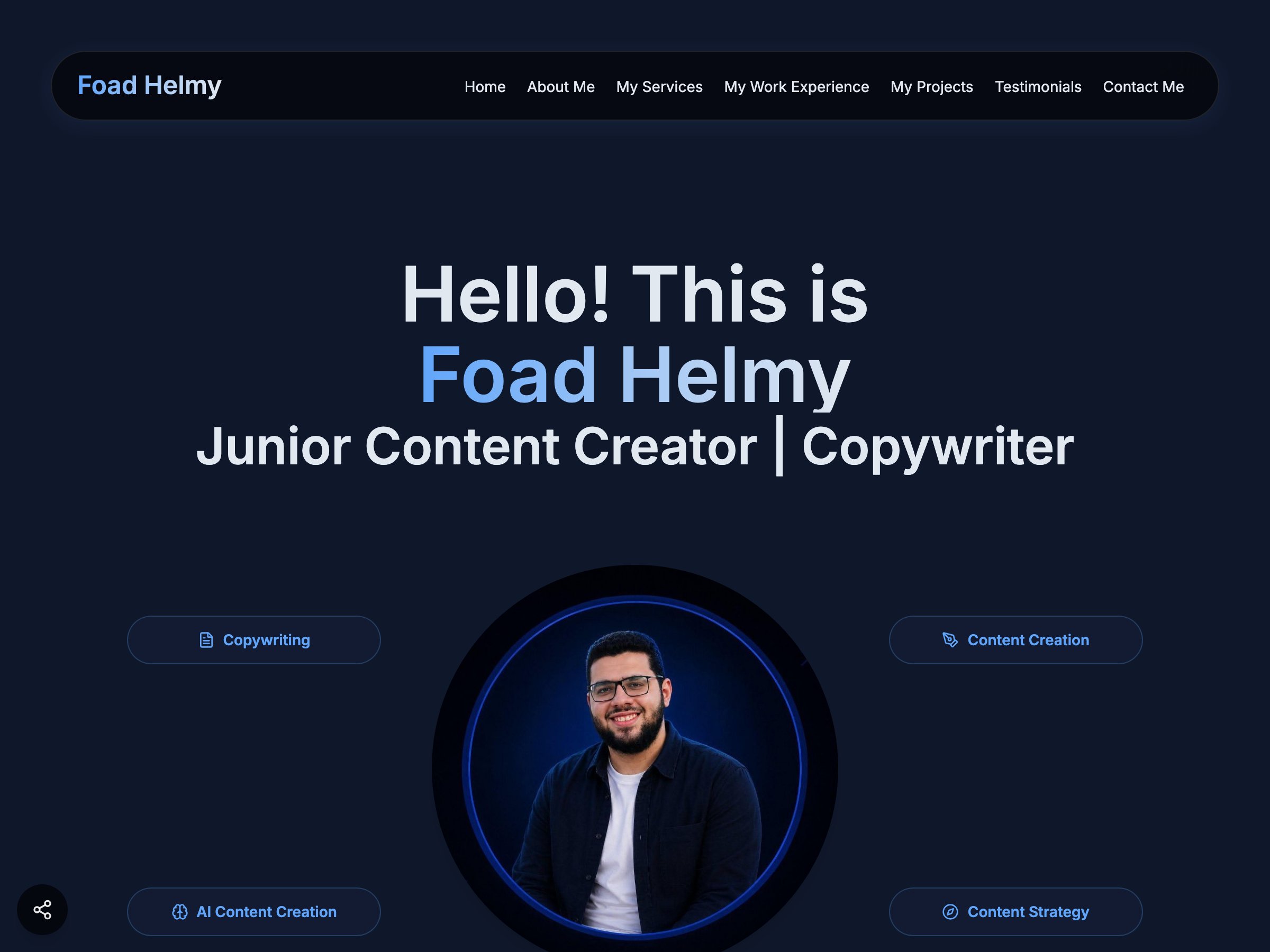 Foad Helmy — Junior Content Creator | Copywriter portfolio built on Seera